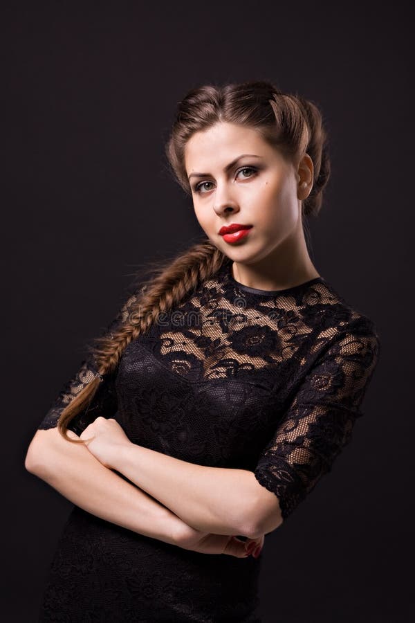 Sensual Woman with Perfect Breast Stock Photo - Image of neck, female