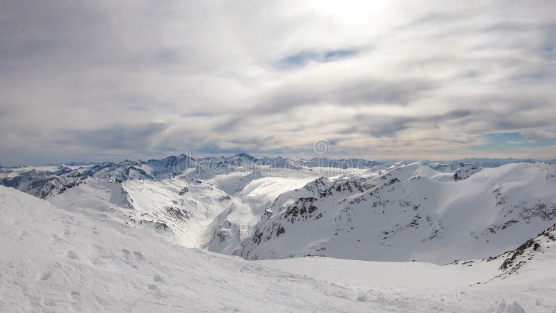 Mölltaler Gletscher - Panorama of Snowy Mountains Stock Photo - Image ...