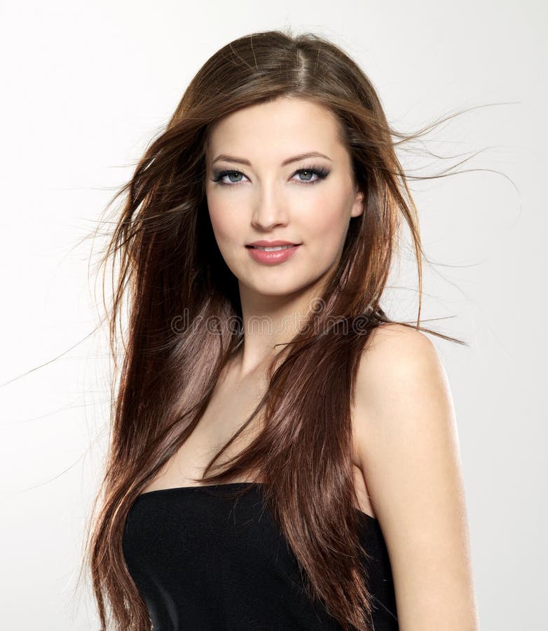 Beautiful Woman with Long Hair Stock Image - Image of smiling, fresh ...