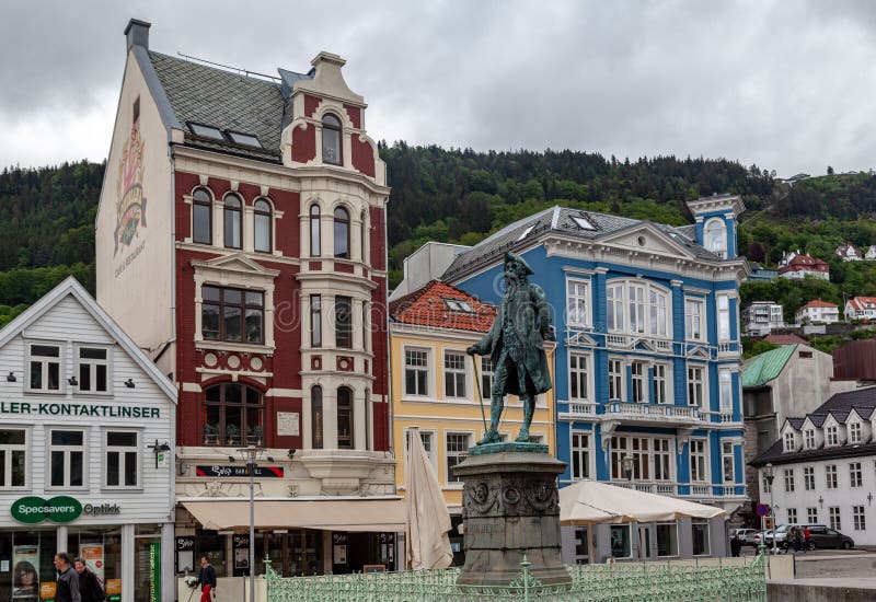 Beautiful Shot of the Facades of the Historical Buildings in Bergen ...