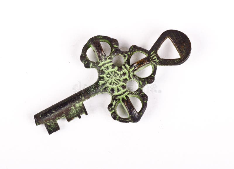 Beautiful shot of an old key royalty free stock photography
