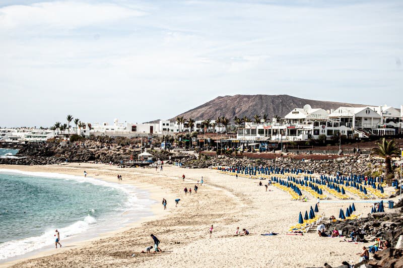 LANZAROTE, SPAIN - Apr 19, 2019: Surfing in Canaria Island Editorial ...