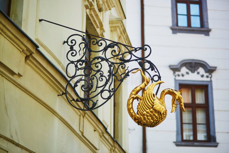 Beautiful sign in the center of Bratislava, Slovakia