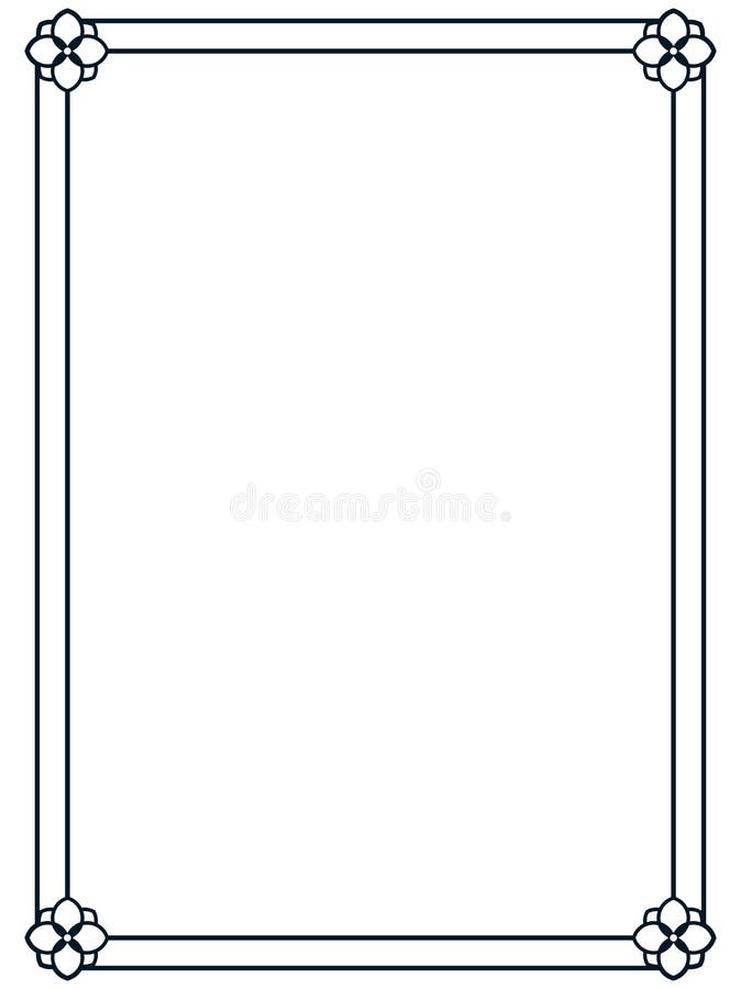 Beautiful Simple Vector Vintage Line Border Frame Stock Vector ...