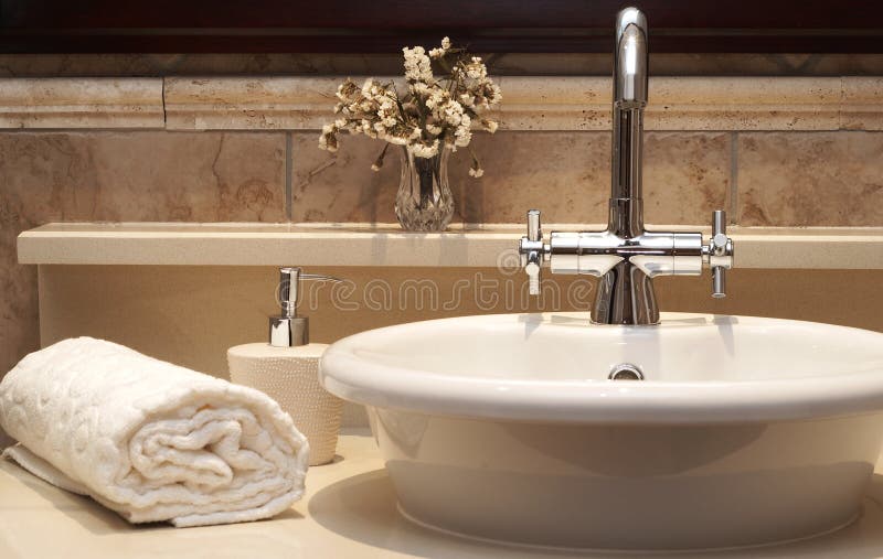 Beautiful sink in a bathroom