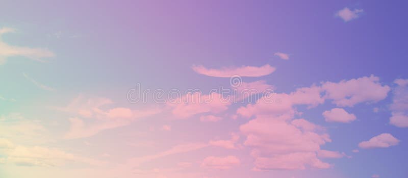 Beautiful Sky and Cloud with Pastel Color Background on Sunshine Day ...