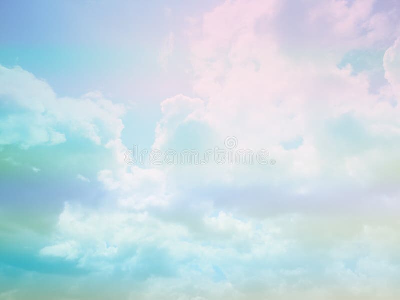 Beautiful Sky and Clouds in Soft Pastel Color.Soft Cloud in the Sky ...