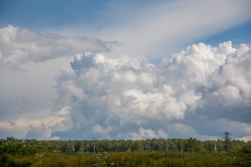 the sky full of clouds
