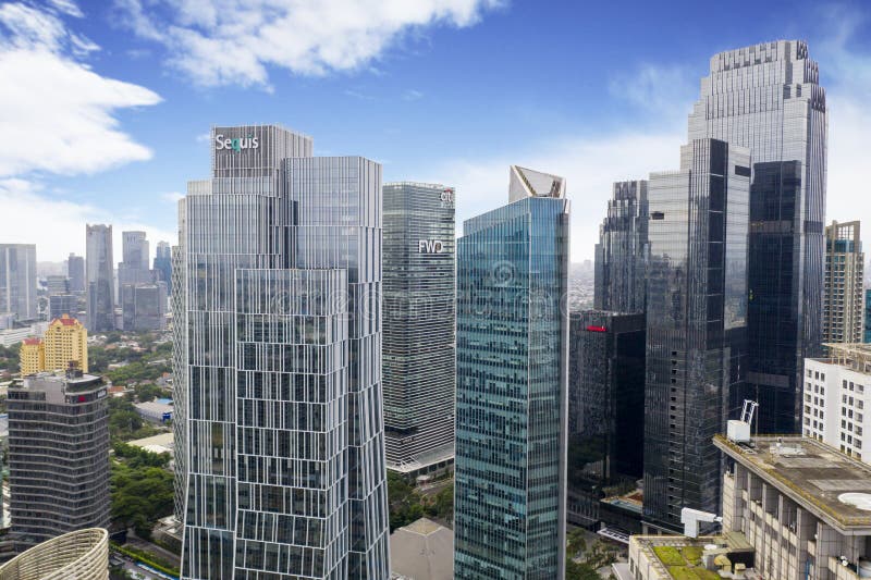 Beautiful Jakarta Cityscape With Modern Skyscrapers Editorial Stock