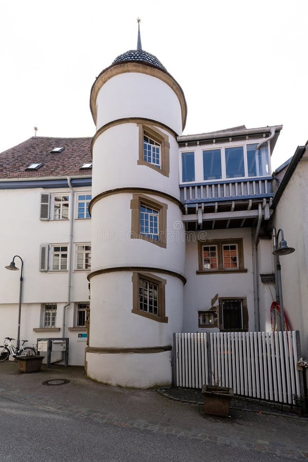 Beautiful small half timbered house tower royalty free stock photos