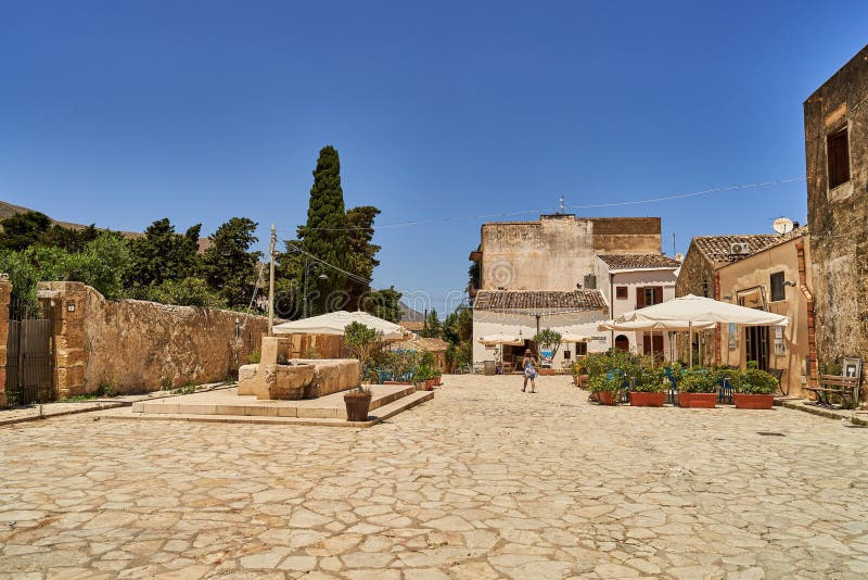 Beautiful small village on a sunny morning royalty free stock image