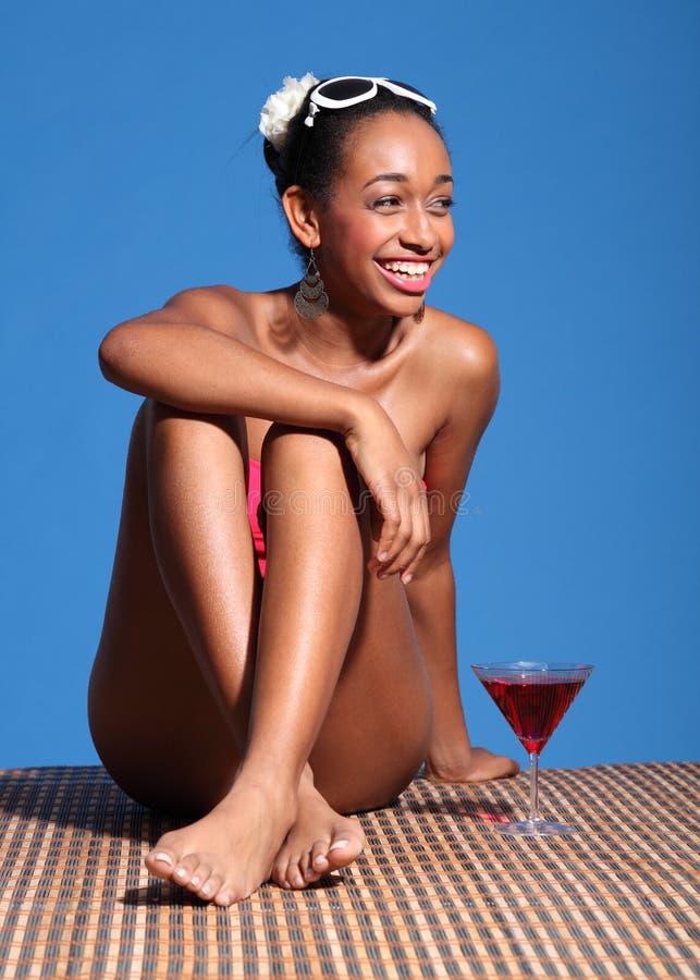 Sexy african woman sitting in sports underwear Stock Photo by ©darrinahenry  7091229