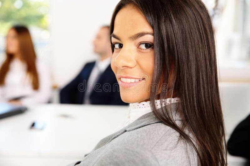 Beautiful smiling businesswoman royalty free stock photography Beautiful smiling businesswoman royalty free stock photography