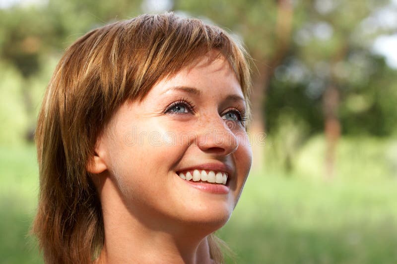 BEAUTIFUL SMILING WOMAN royalty free stock photo BEAUTIFUL SMILING WOMAN royalty free stock photo