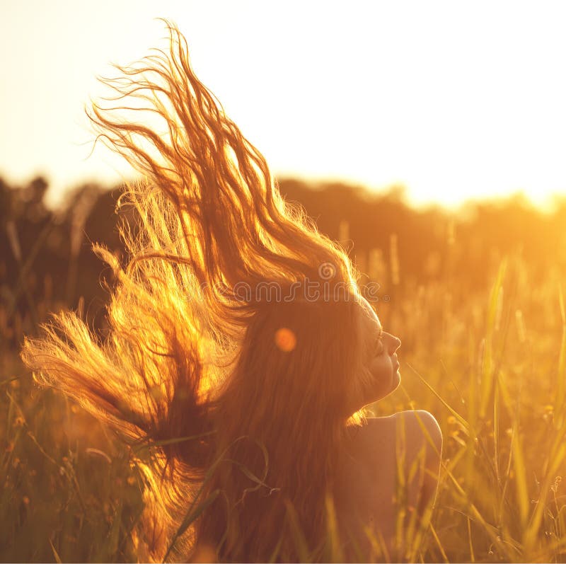 Free happy woman enjoying sunset Stock Photo by ©Maridav 26073829