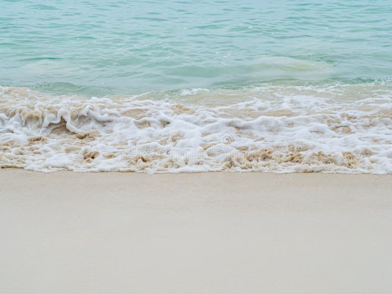 Beautiful Soft White Bubble of Sea Wave on the Beach at Phuket