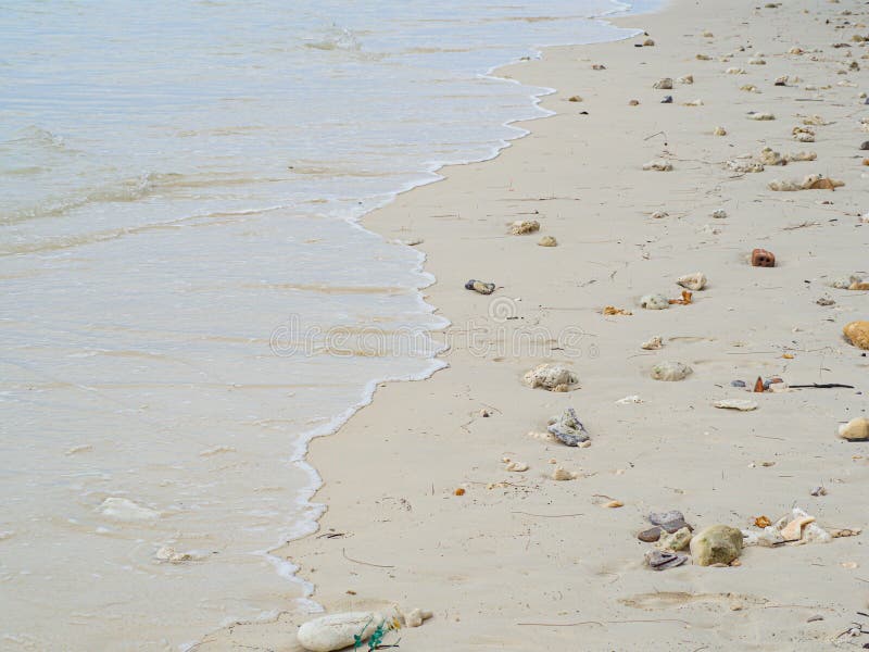 Beautiful Soft White Bubble of Sea Wave on the Beach at Phuket