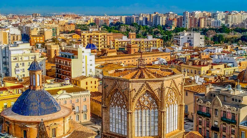 Beautiful Spanish City Of Valencia Photos Of The Historic Center Stock