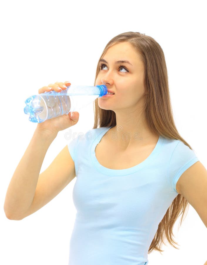 Woman Holding Water Bottle Stock Photo, Picture and Royalty Free Image.  Image 26195006.