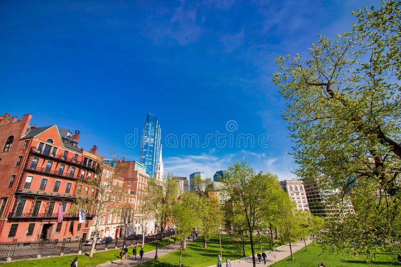 Beautiful spring day at Boston Common Park Massachusetts royalty free stock images Beautiful spring day at Boston Common Park Massachusetts royalty free stock images