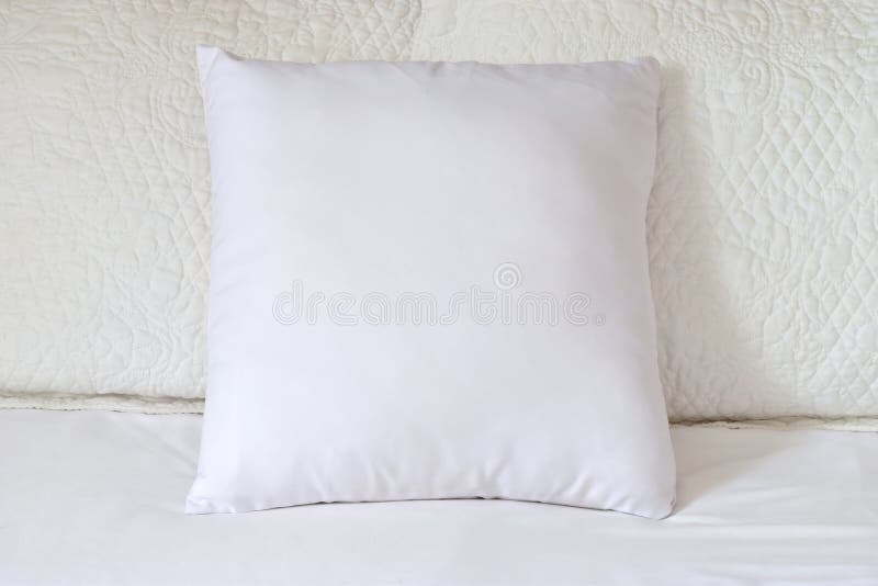 Beautiful Square White Throw Pillow Mockup