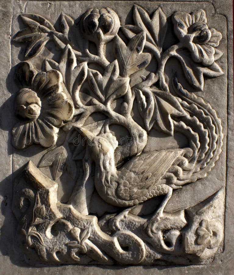 Frumoasă sculptură din piatră stock photos