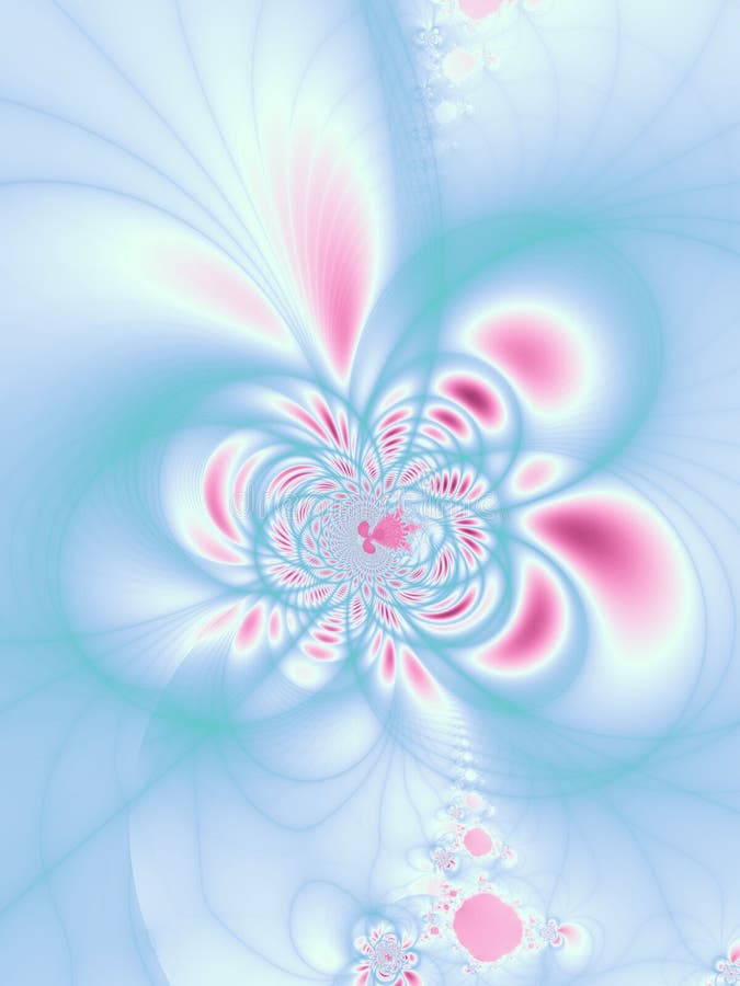 Beautiful, subtle abstract flower stock illustration