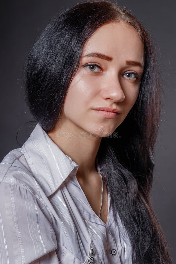 Beautiful successful young woman studio portrait stock photos Beautiful successful young woman studio portrait stock photos