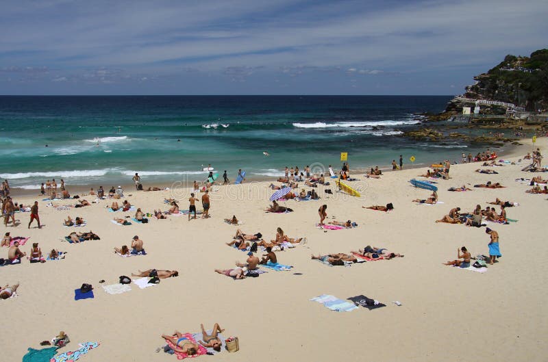 Beautiful Summer Day at Bronte Beach Editorial Photography - Image of ...