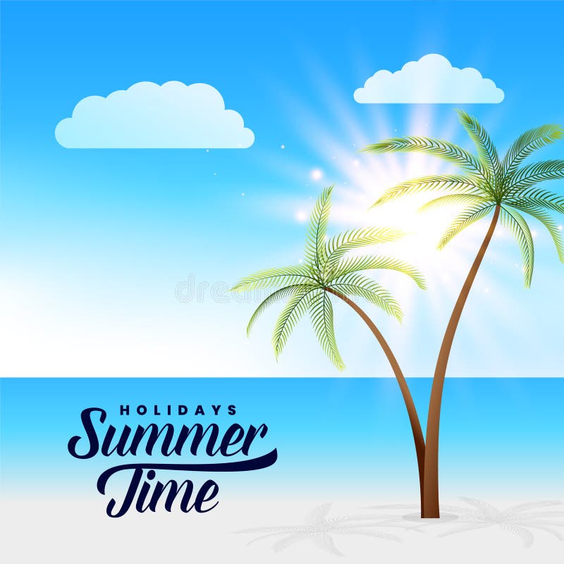 Beautiful summer paradise beach scene background