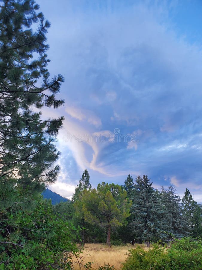 Beautiful summer time stormy sky clouds royalty free stock image