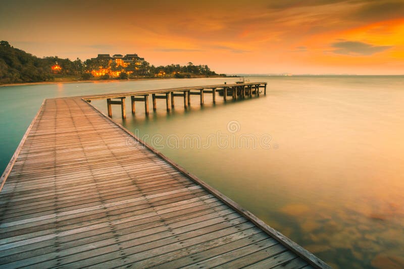 beautiful sun rising sky of khao laem ya national park in rayong eastern thailand