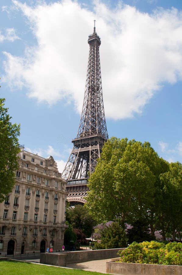 Sunny day in Paris stock image. Image of construction - 35942929