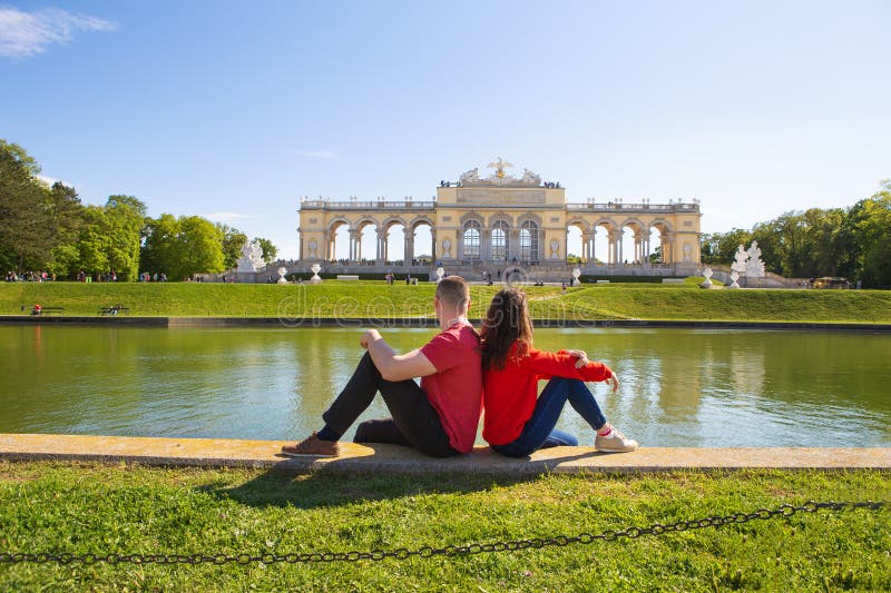 Beautiful Sunny Day, Sch Nbrunn Palace, Residence in Vienna, Austria. a ...