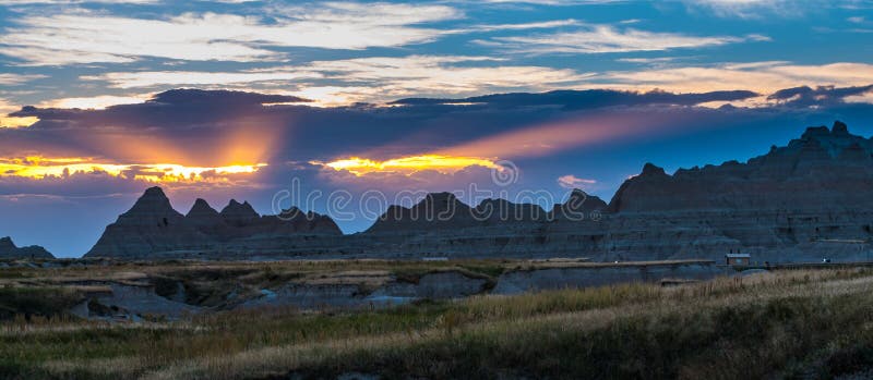 Beautiful Sunset Badlands National Park South Dakota
