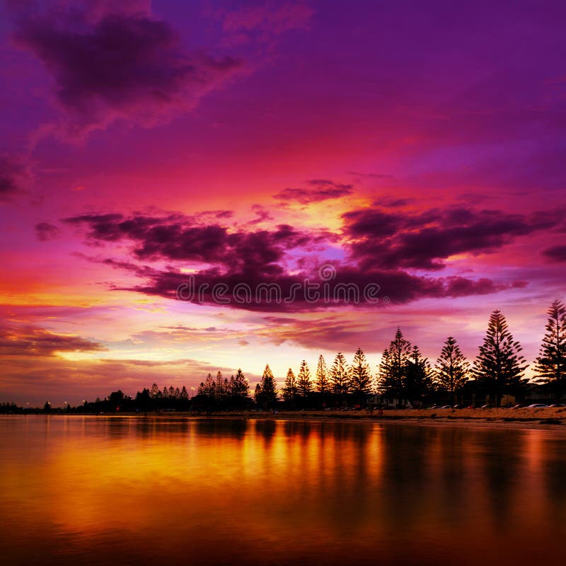 Beautiful sunset on the beach