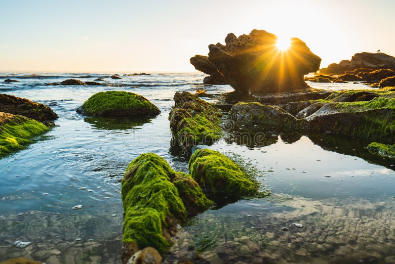 Beautiful Sunset on the Beach, California Coastline