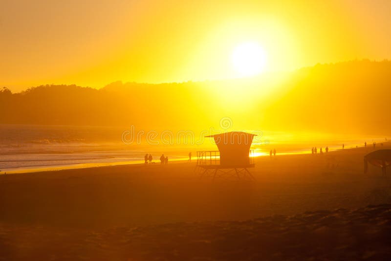 Beautiful sunset beach summer scene