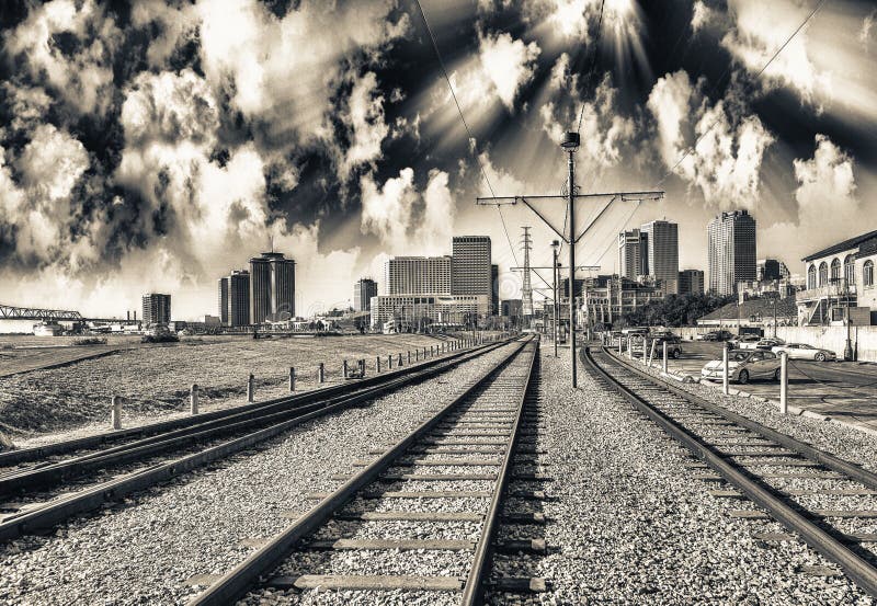 Beautiful sunset over New Orleans, Lousiana stock photography Beautiful sunset over New Orleans, Lousiana stock photography