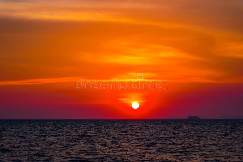 Beautiful sunset and sunrise seascape sky ocean landscape of nature