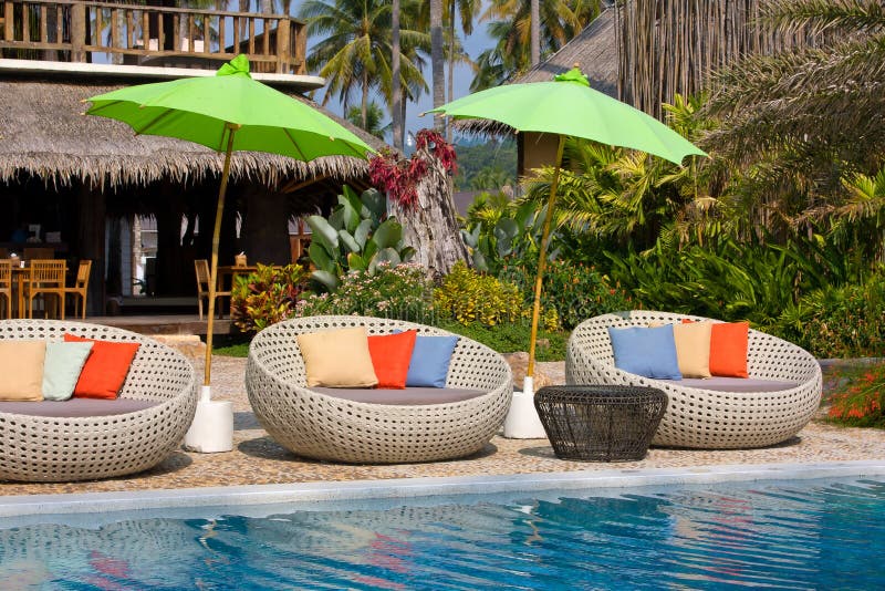 Beautiful swimming pool, Thailand .