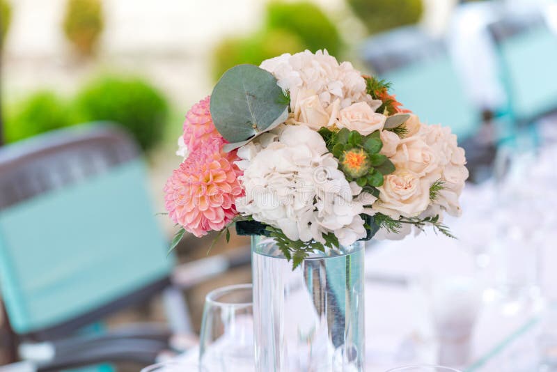 Beautiful Table Decoration for a Garden Party/wedding Stock Image