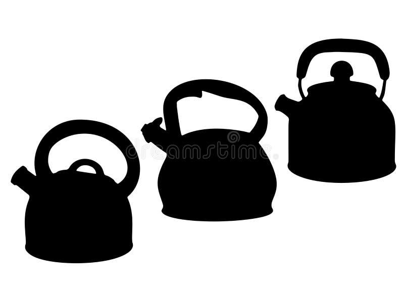 Beautiful Teapots in the Set. Stock Vector Illustration of teapots