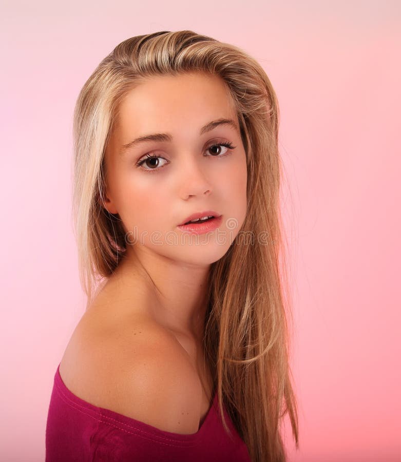 Beautiful Teen Blonde In Studio Stock Image Imag