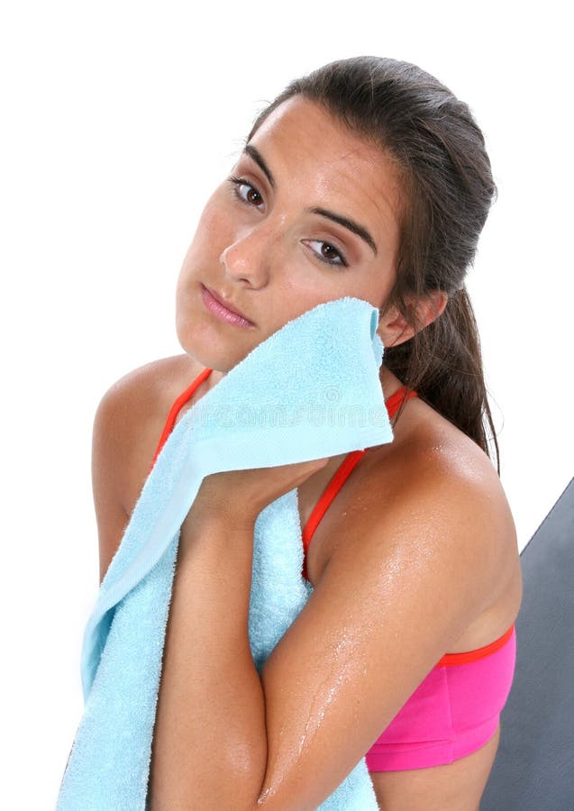 Beautiful Teen Girl Resting After Workout Stock Image Image Of