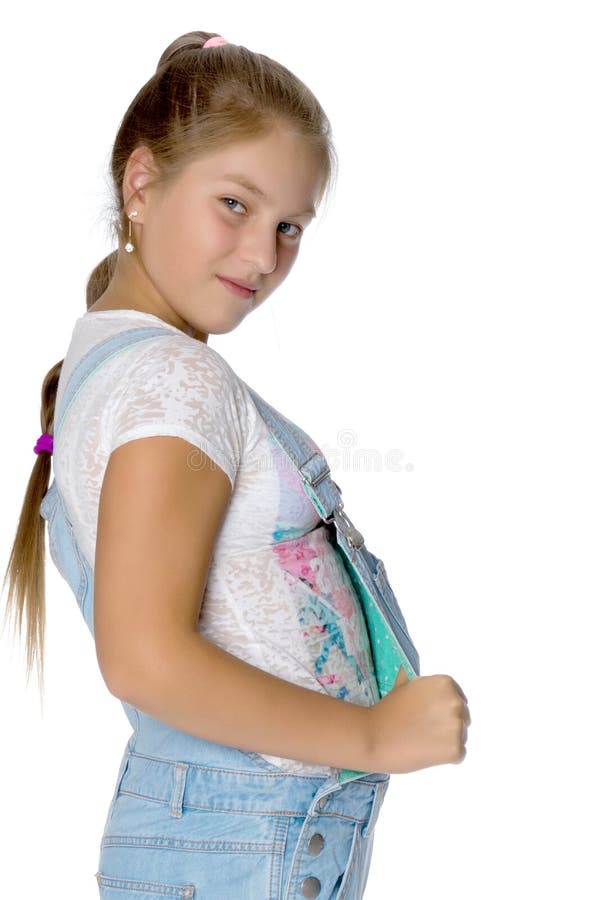 Teenage girl, studio photo