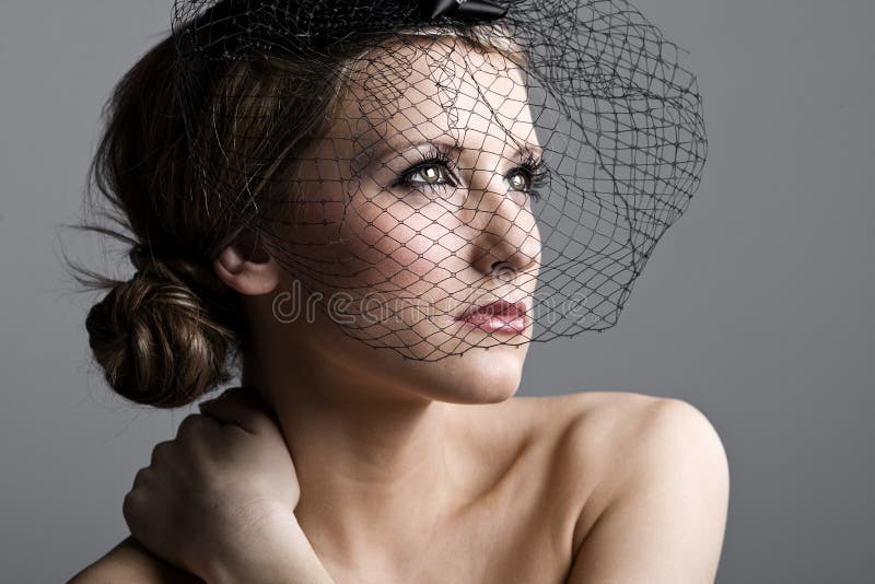 Beautiful Teenage Girl in Veil stock photos Beautiful Teenage Girl in Veil stock photos