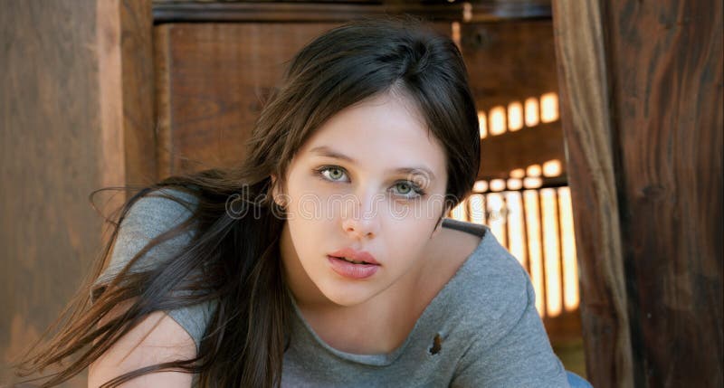 Beautiful Teenager in Barn