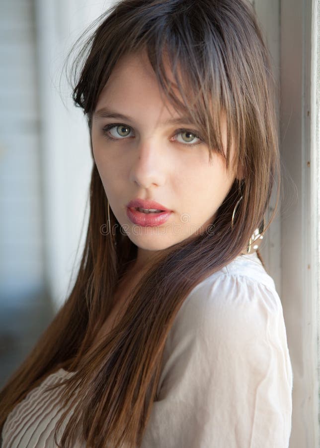 Beautiful Teenager with Green Eyes