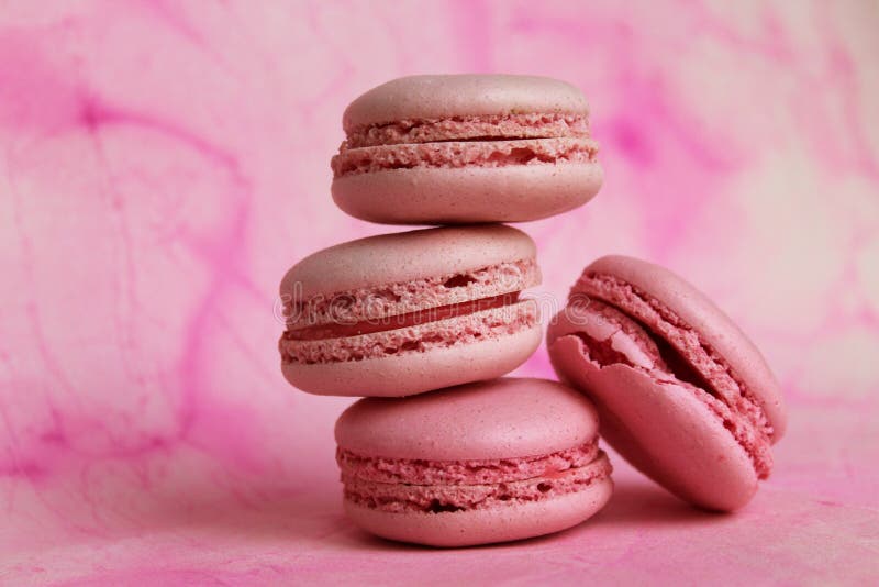 Beautiful Template with Pink Macaroon on Pink Background for Wallpaper ...